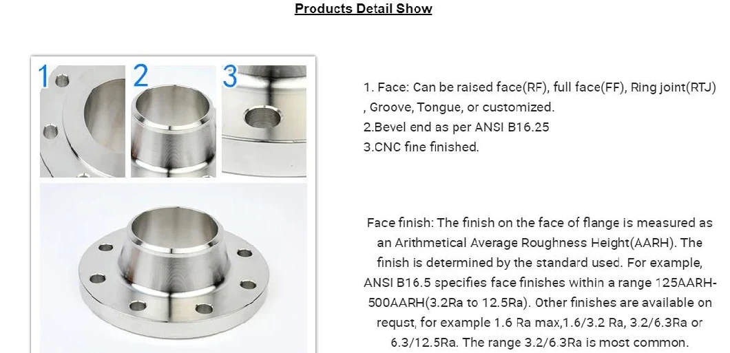 ANSI B16.5 Pipe Fitting Pn16 Std A105 Forging Carbon Steel Slip on Flange