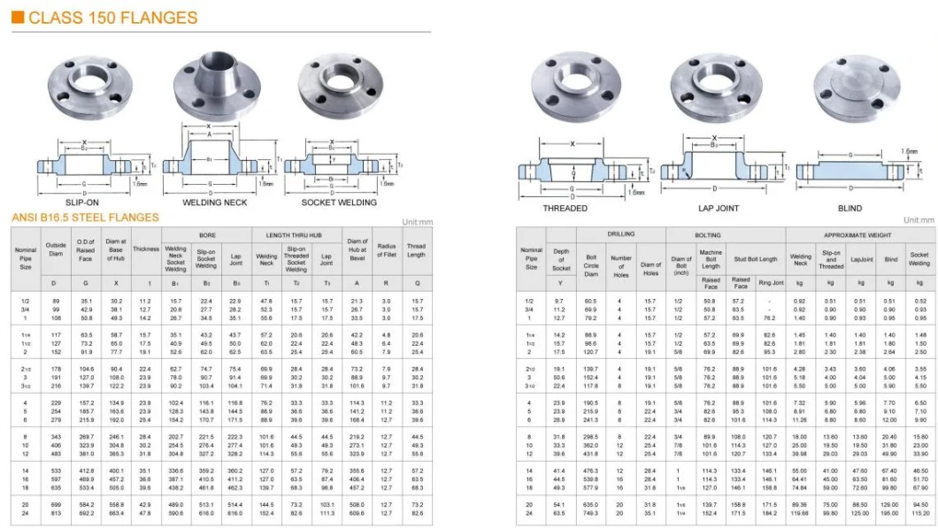 ANSI 150lb Carbon Steel/Stainless Steel RF-Blind/Plate Flange